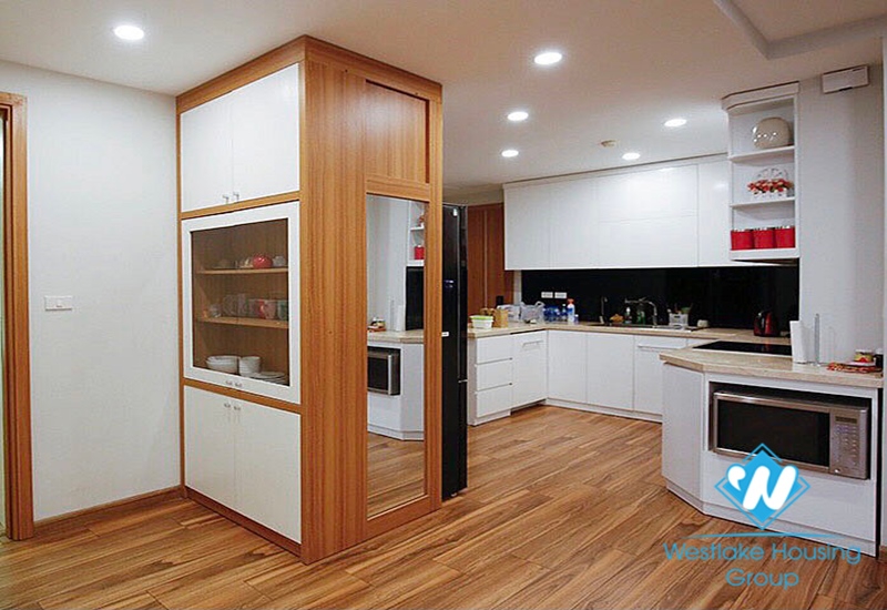 High floor fully furnished three bedroom apartment for rent in ciputra